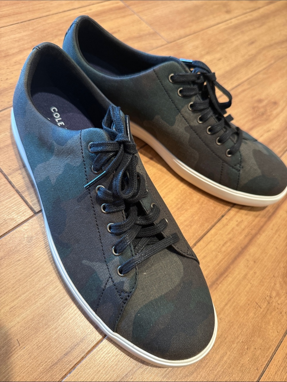 Cole Haan Grand.OS Camo Canvas Sneakers Men’s 9M Black Gray Casual Shoes